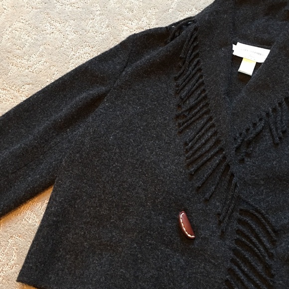 Armand Ventilo Charcoal Grey Fringe Jacket - Picture 2 of 5